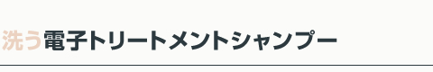 洗う電子トリートメントシャンプー